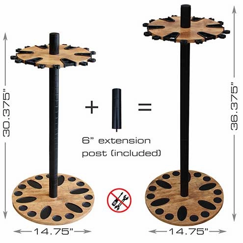 24 Rod - Round Rod Rack w/ Extension Post
