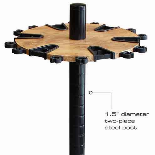 24 Rod - Round Rod Rack w/ Extension Post