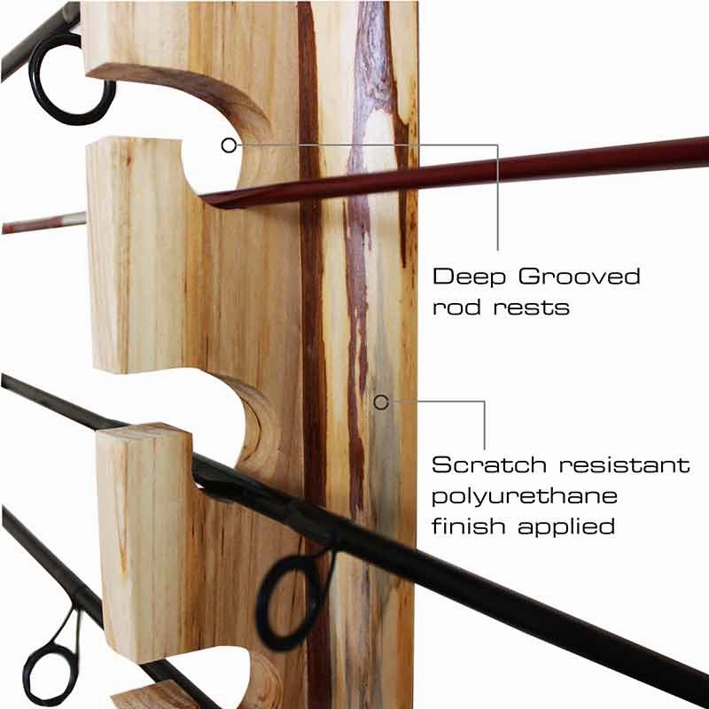 2-PIECE 6-ROD VERTICAL/HORIZONAL ROD WALL MOUNT