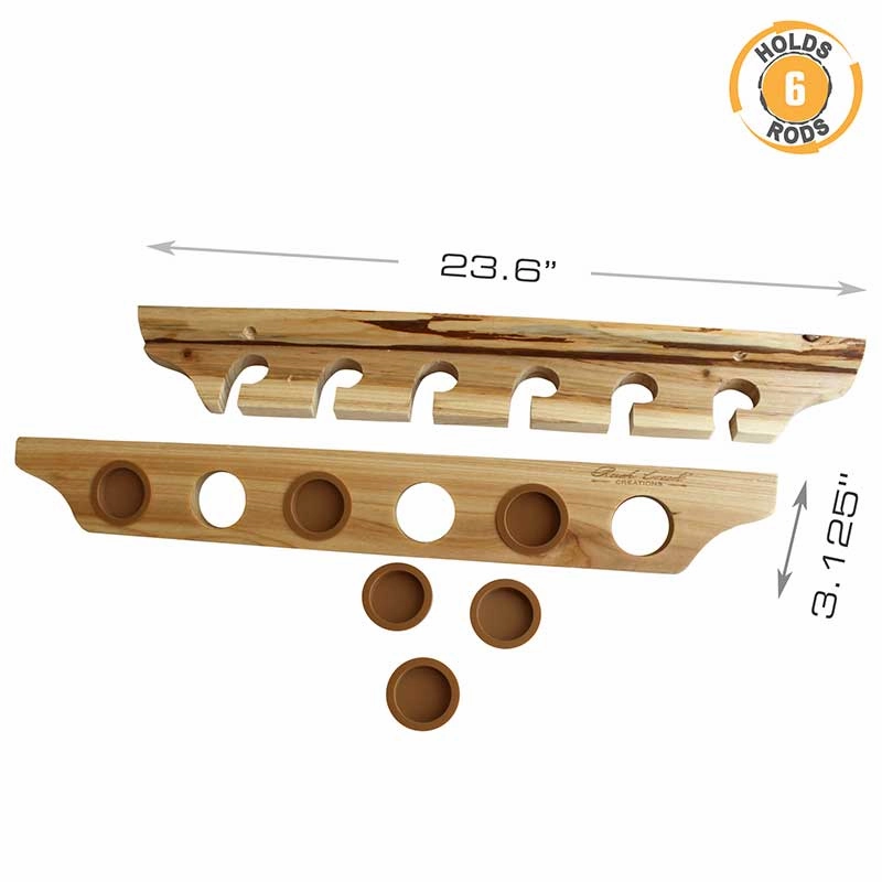 2-PIECE 6-ROD VERTICAL/HORIZONAL ROD WALL MOUNT
