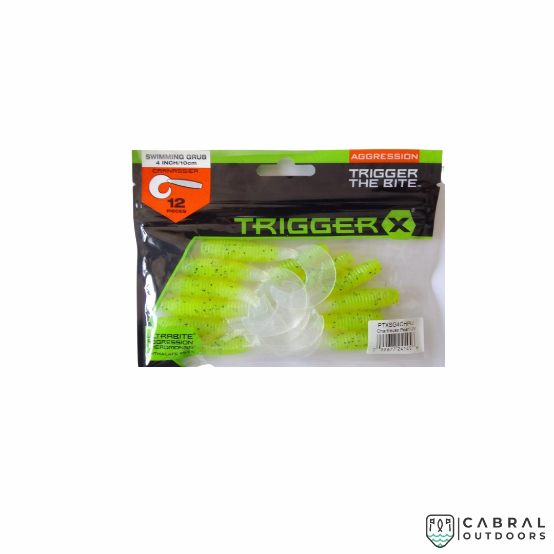 Aggression TriggerX Swimming Grub Carnassier | Size: 4inch/10cm | 4.87g | 12pcs/pk