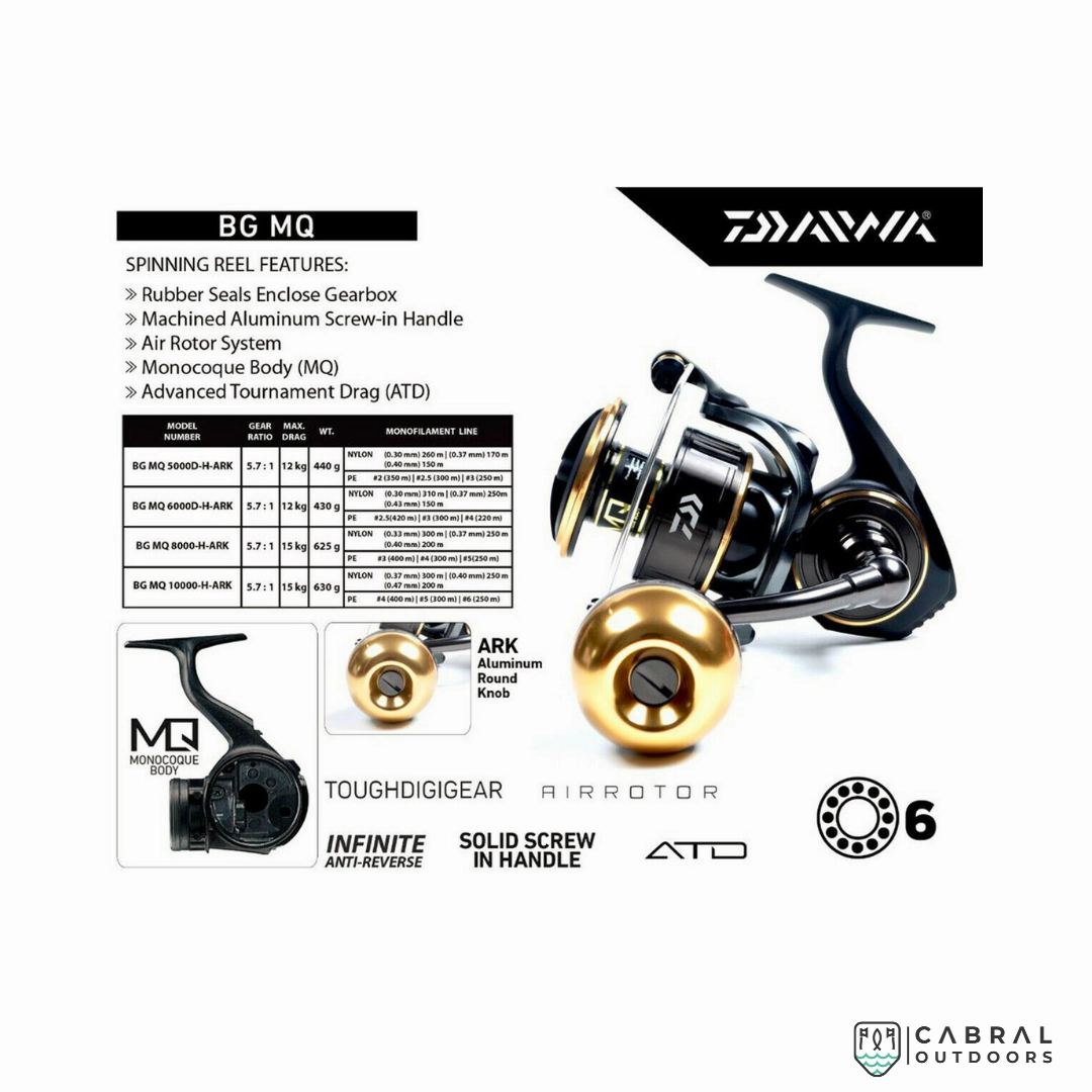 Daiwa BG MQ 8000 to 14000-H-ARK Spinning Reels
