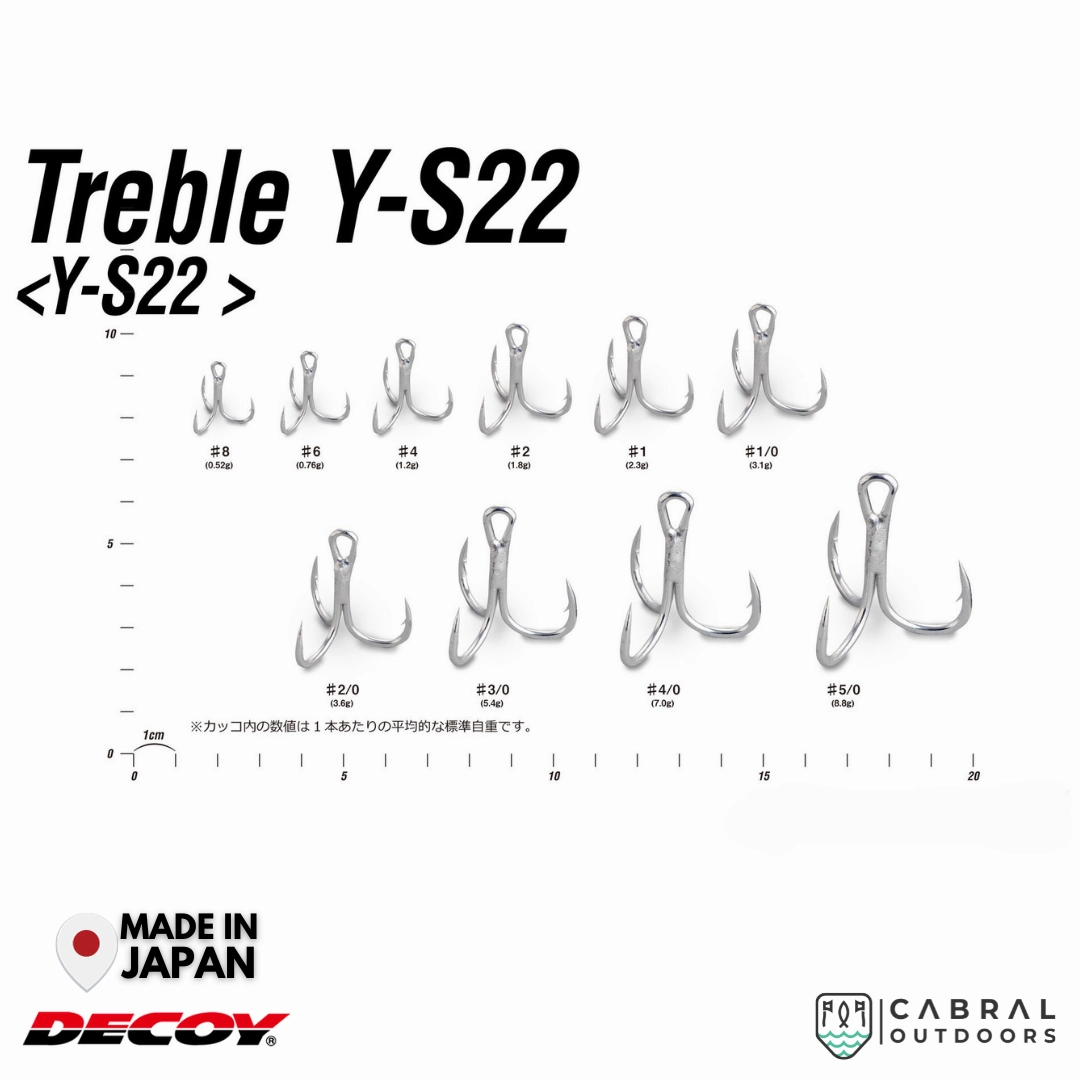 Decoy Y-S22 Treble Hook | #8-#5/0