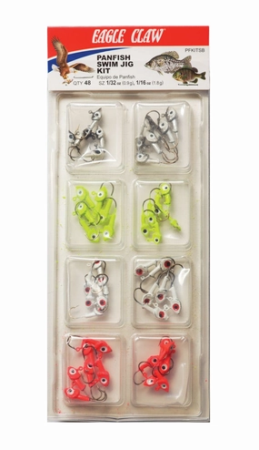 Eagle Claw Panfish Swim Jig Kit 48-Piece Jighead Assortment