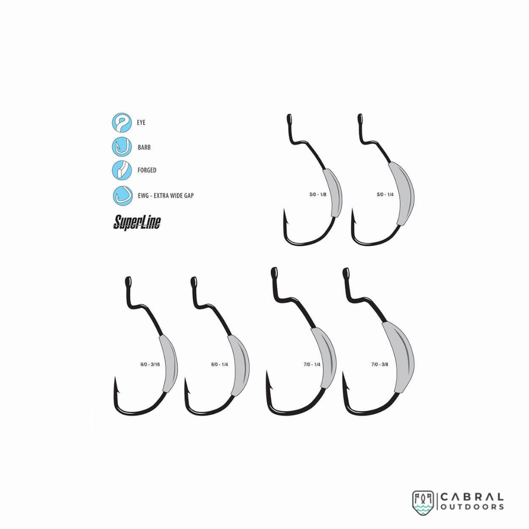 Gamakatsu EWG Monster Weighted Hook |  Size : 5/0 - 7/0