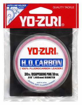 H.D. Carbon Disappearing Pink Fluorocarbon Leader - (30 lb/30 yd)