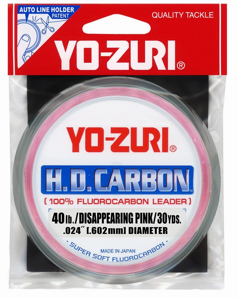 H.D. Carbon Disappearing Pink Fluorocarbon Leader - (40 lb/30 yd)