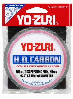H.D. Carbon Disappearing Pink Fluorocarbon Leader - (50 lb/30 yd)