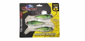Holographic Swim Shad Soft Bait - 5" (3 Pack)