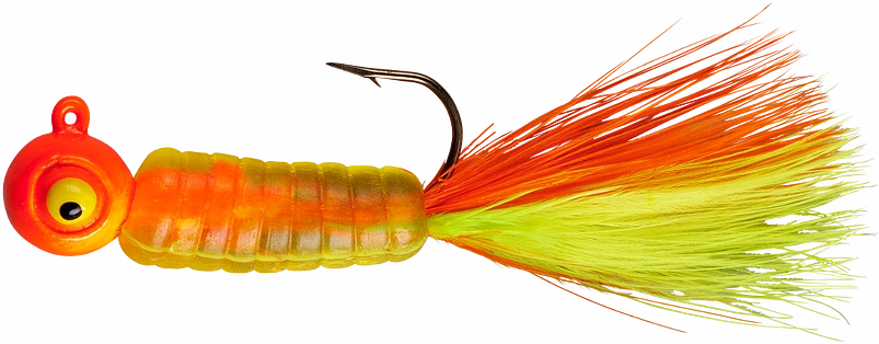Lindy Fuzz-E-Grub Pre-Rigged Hair Tail Soft Grub 2 pack