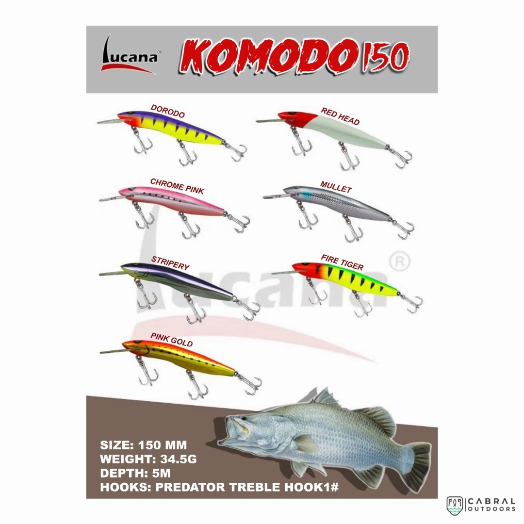 Lucana Komodo 125mm - 150mm Lure | 26.8g - 34.5g | 1pc/pk