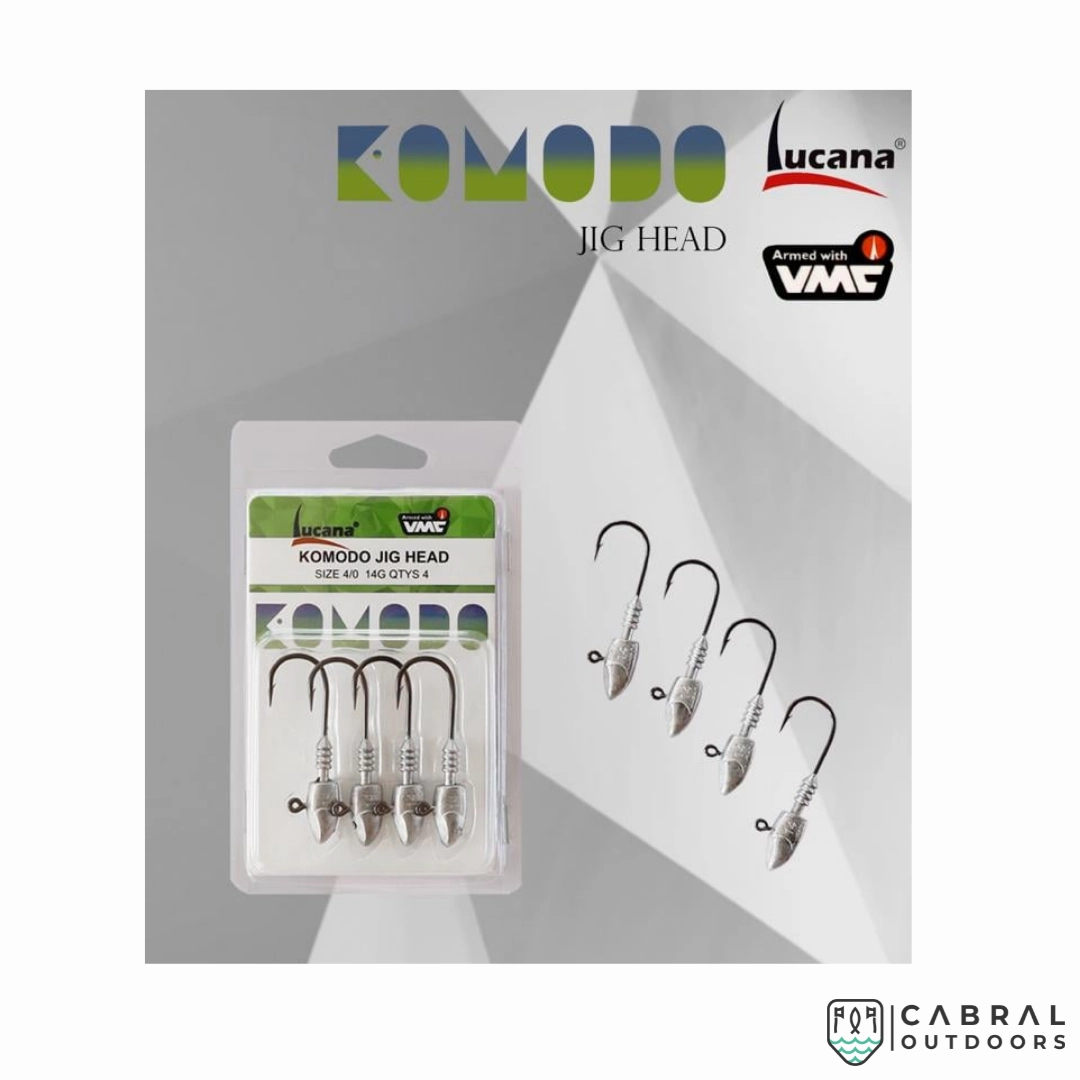 Lucana Komodo Jigheads | Size: 2/0-5/0 | 4pcs/pk