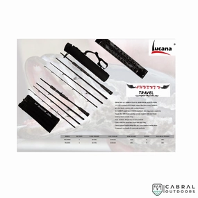 Lucana Phoenix X Carbon Technology 7ft-8ft Bait Casting Travel Rod