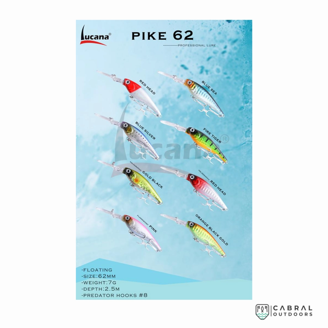 Lucana Pike 62 Floating Minnow | Size: 6.2cm | 7g