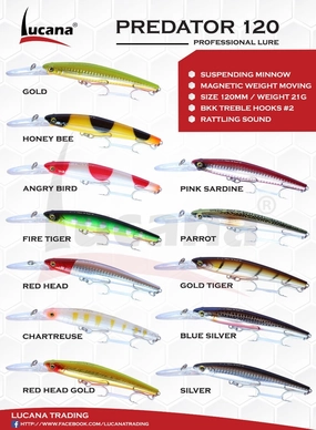 Lucana Predator 120mm/21g, 1pcs/pkt