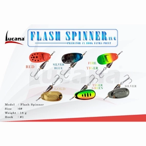 Lucana Predators 4x Flash Spinner 18g
