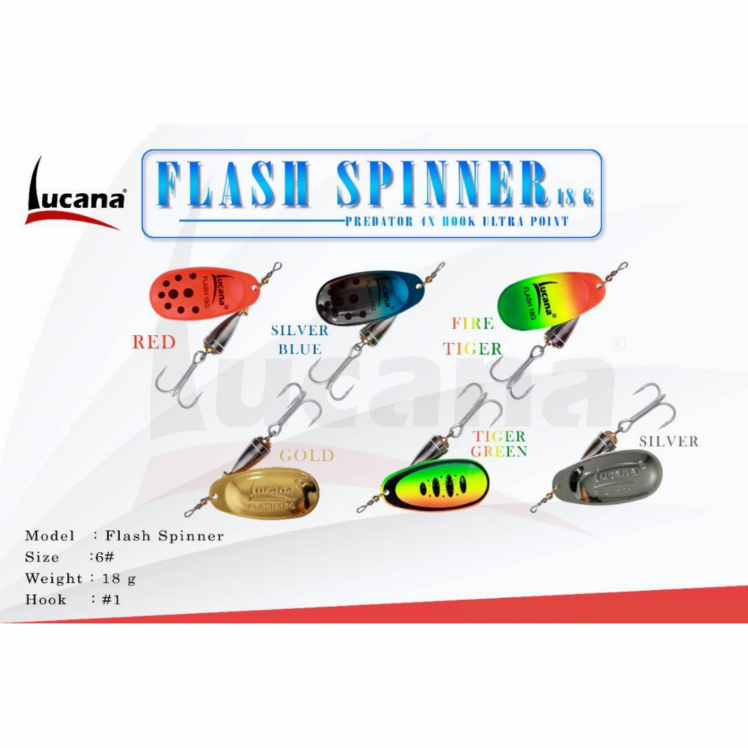 Lucana Predators 4x Flash Spinner 18g