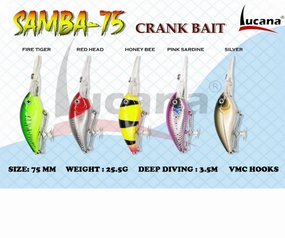 Lucana Samba 75mm/ 25.5g, 1pcs/pkt