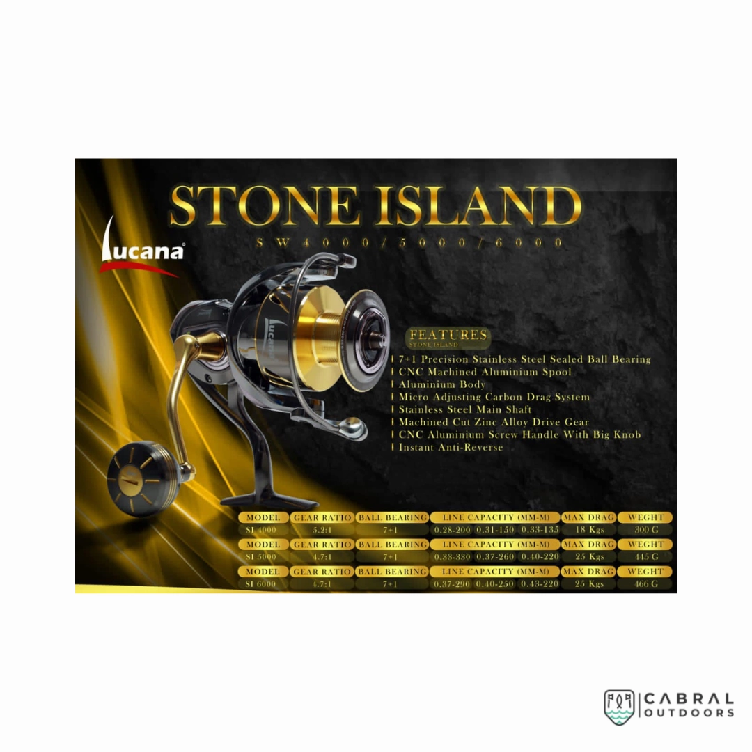 Lucana Stone Island SW4000-6000 Spinning Reels