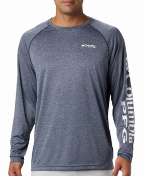 Men's PFG Terminal Tackle Heather Long Sleeve Shirt