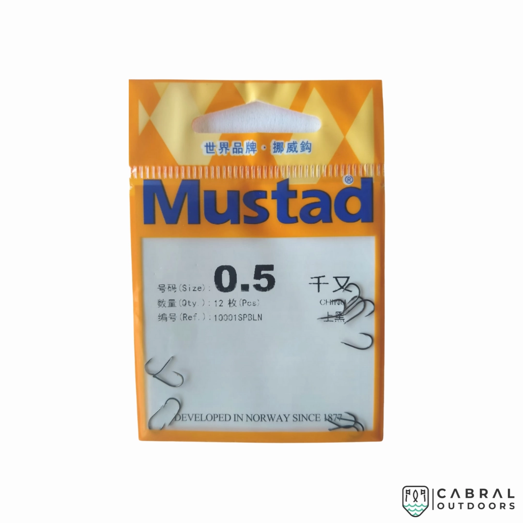 Mustad 10001SPBLN Chinu Forged Kirbed Hook