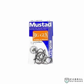 Mustad  10829NP Big Gun Fishing Hook   -Black Nickel