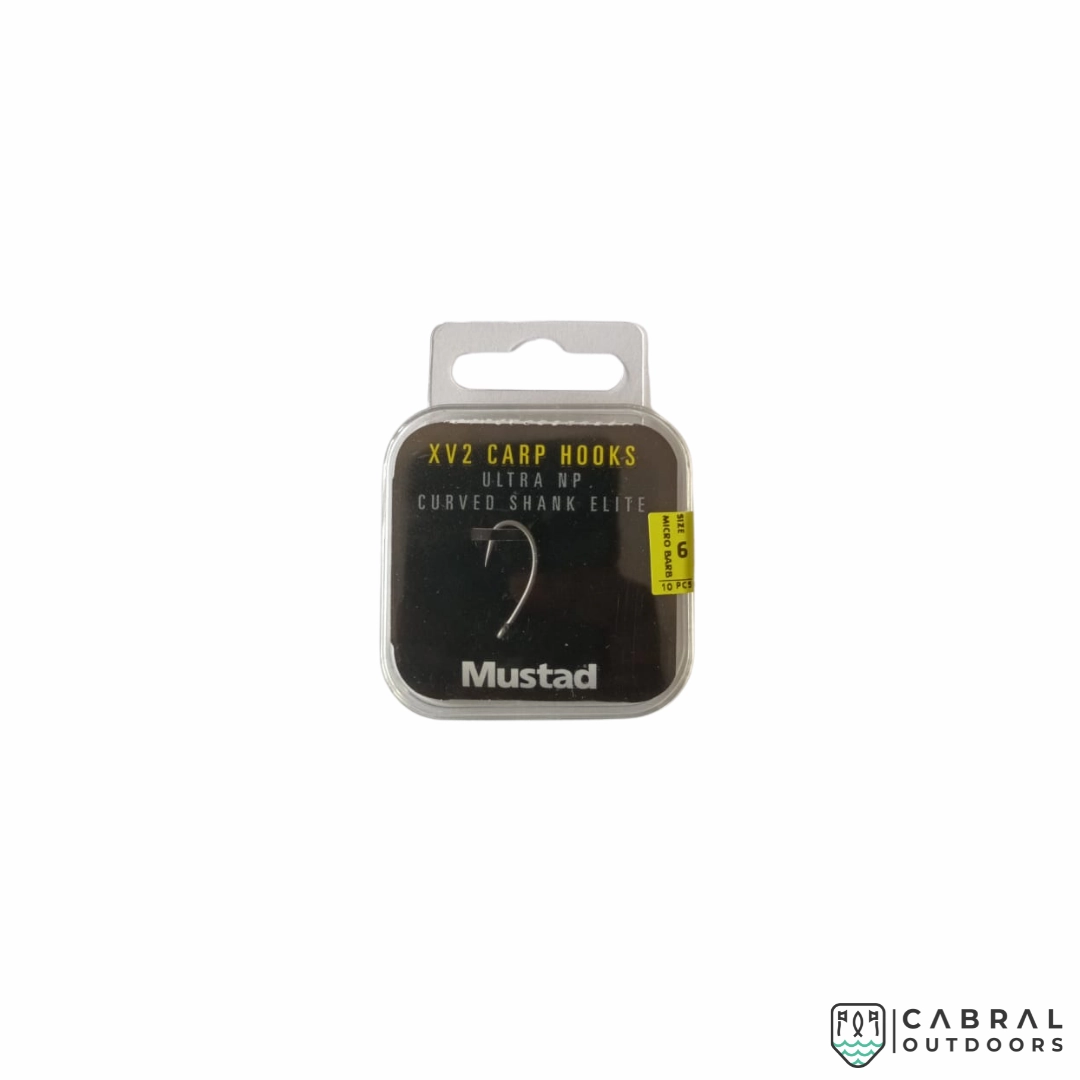 Mustad 60556NP-TX Carp XV2 Curve Shank Elite Fishing Hook |10Pcs/pack