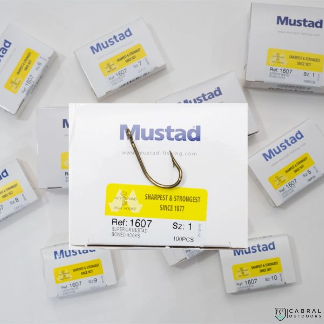 Mustad Superior Bowed Hooks 1607  |100 Pcs| Size: 1-10