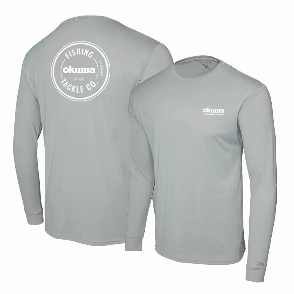 Okuma Aquatek Long Sleeve Performance Sun Shirt - Light Grey