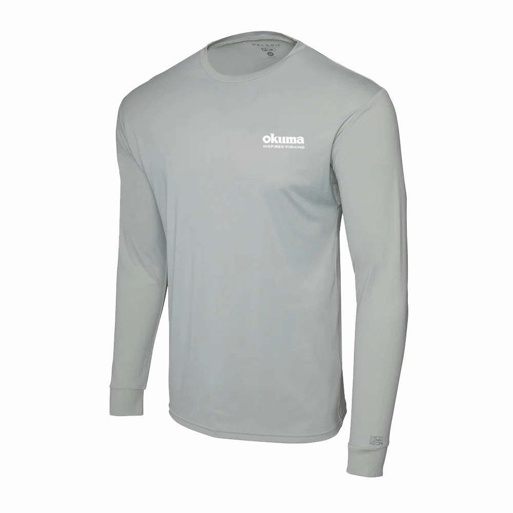 Okuma Aquatek Long Sleeve Performance Sun Shirt - Light Grey