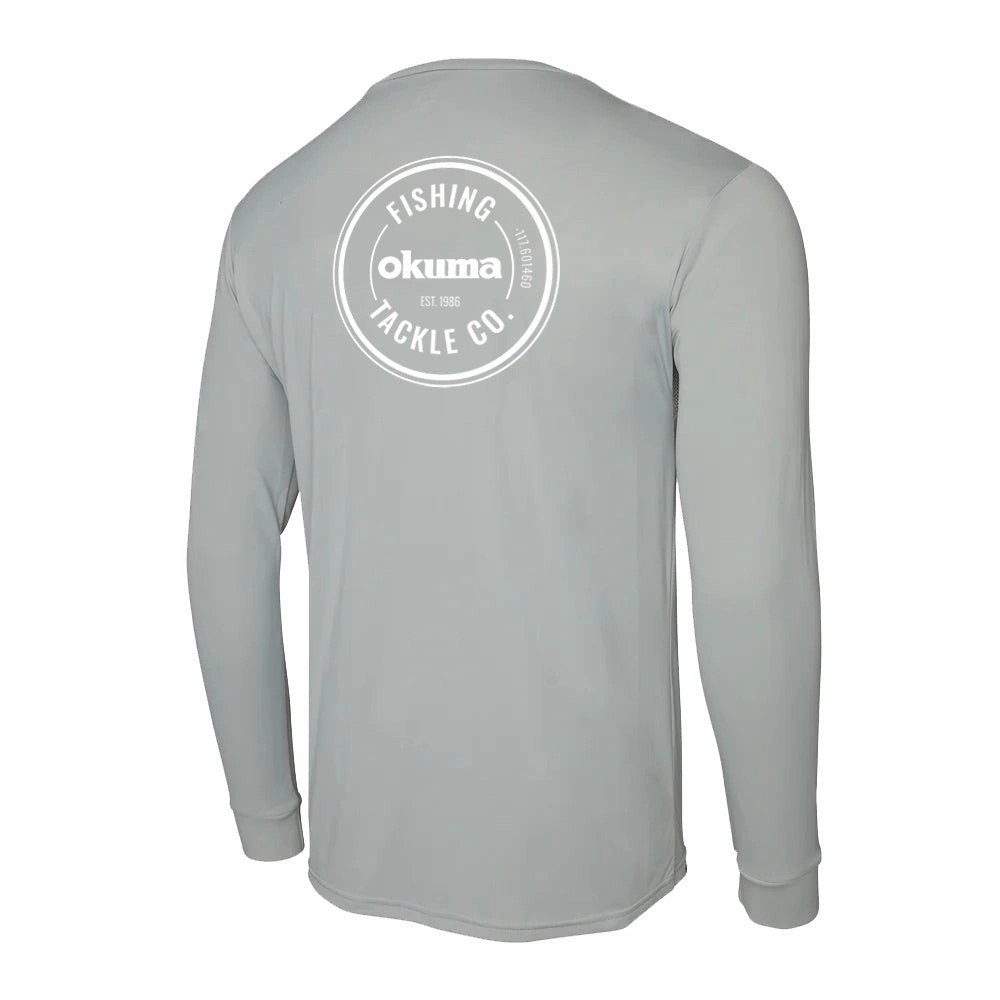 Okuma Aquatek Long Sleeve Performance Sun Shirt - Light Grey