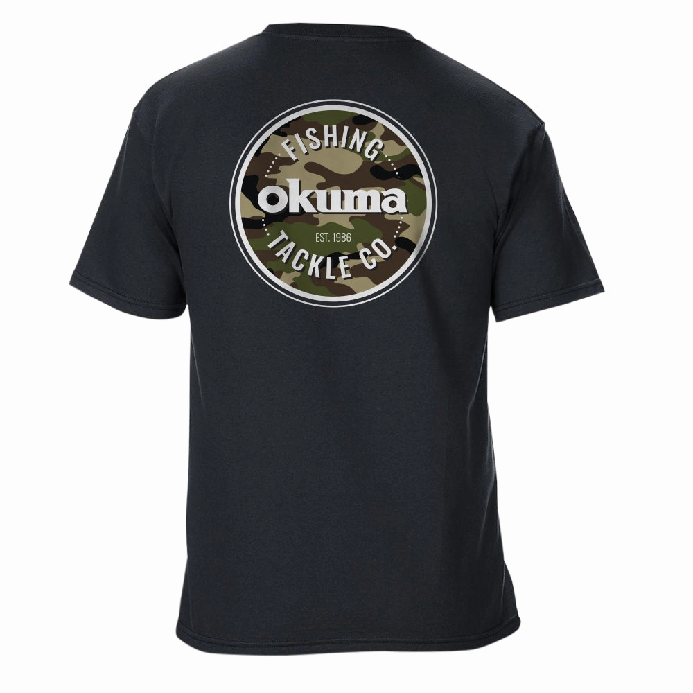 Okuma Short Sleeve T-Shirt in Black and Camo 2024