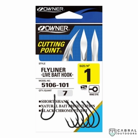 Owner 5106-101 Flyliner Live Bait Hook | Size : 1 | 7 pcs per pack