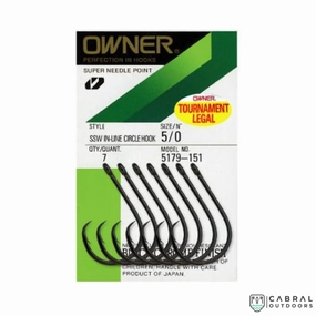 Owner 5179-151 SSW In-Line Circle Hook | Size : 5/0 | 7 pcs per pack