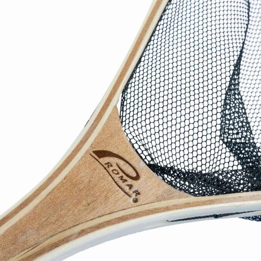 Premium Wooden Landing Trout Net - (Black Ace Nylon)