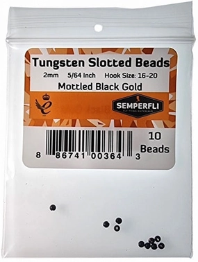 Semperfli Mottled Slotted Tungsten Beads