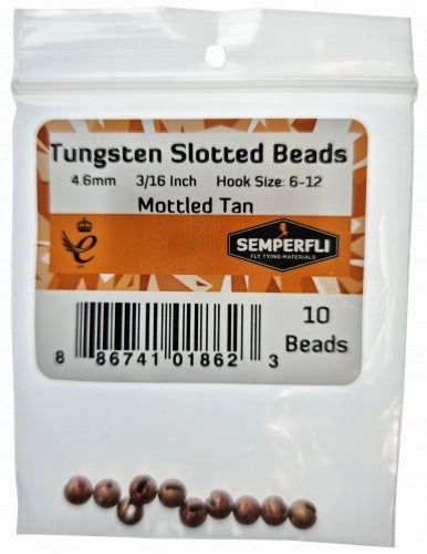 Semperfli Mottled Slotted Tungsten Beads