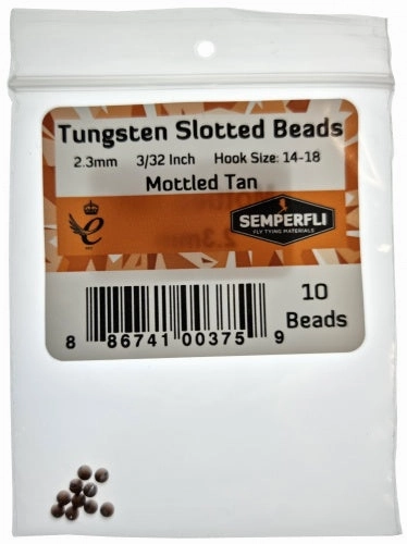 Semperfli Mottled Slotted Tungsten Beads