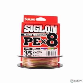 Sunline Siglon Braided Fishing Line PE X8  | 200m | Multi Color | 35lb-40lb