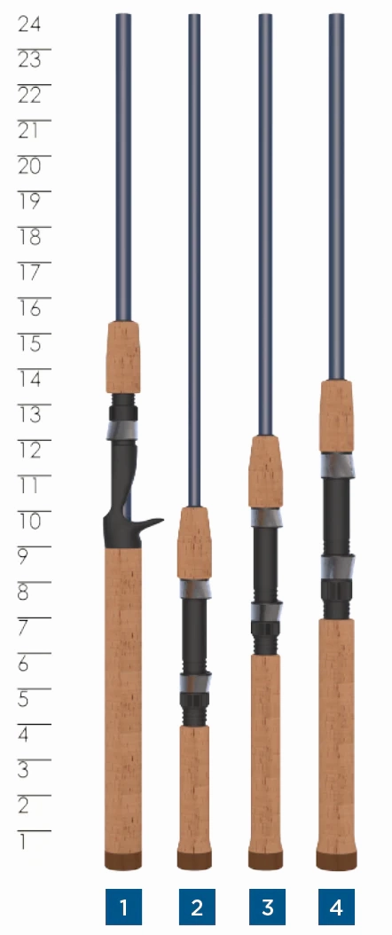 Triumph 6'6" Mediuim Fast 4pc Travel Spinning Rod TSR66MF4
