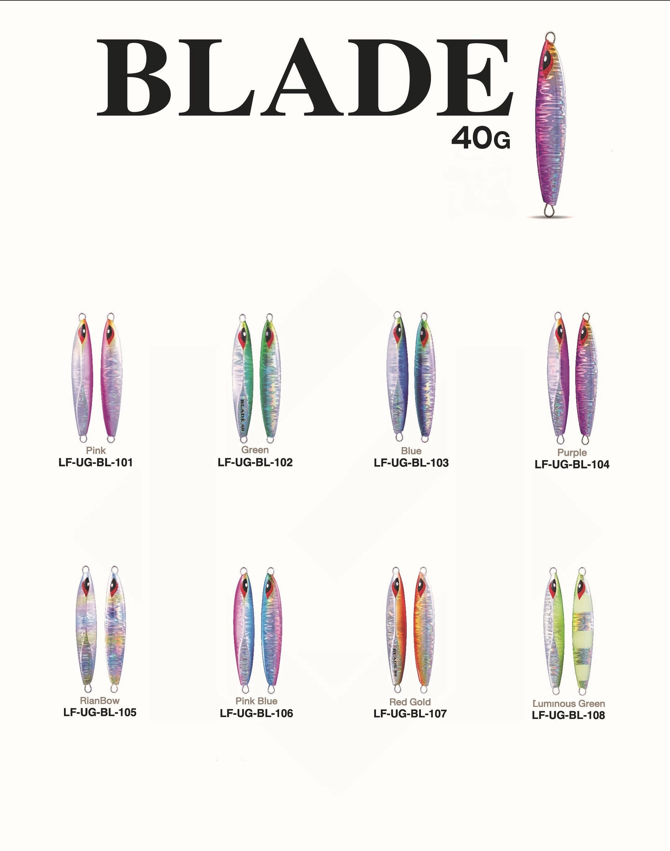 Underground Metal Jig Blade 8 cm | 40g (No Hooks)