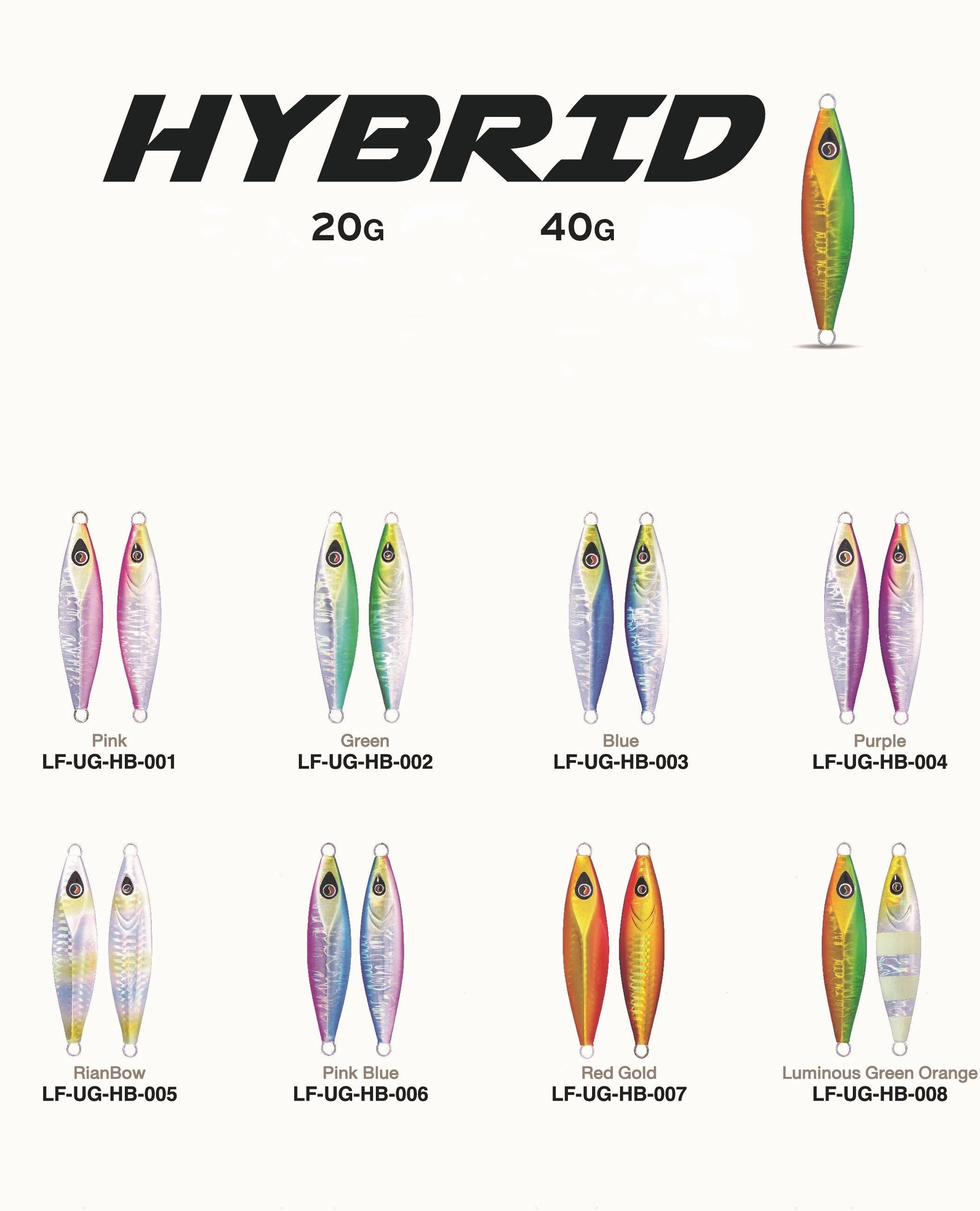Underground Metal Jig Hybrid 5.5cm and 7cm | 20g and 40g (No Hooks)