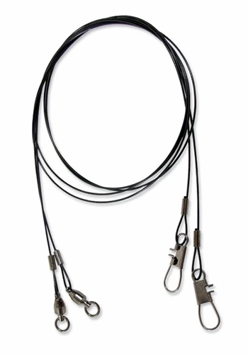Wire Leader-Ball Bearing Swivel-Interlock Snap - 18" 30 lb