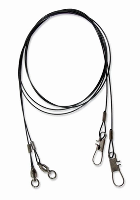 Wire Leader-Ball Bearing Swivel-Interlock Snap - 6" 20 lb
