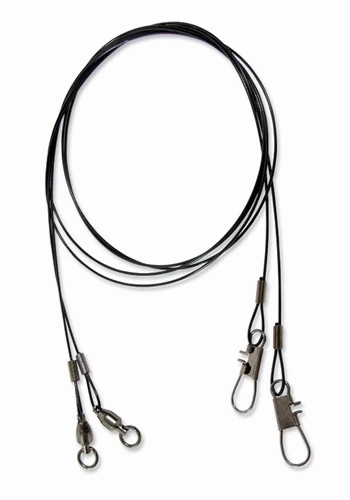Wire Leader-Ball Bearing Swivel-Interlock Snap - 6" 20 lb