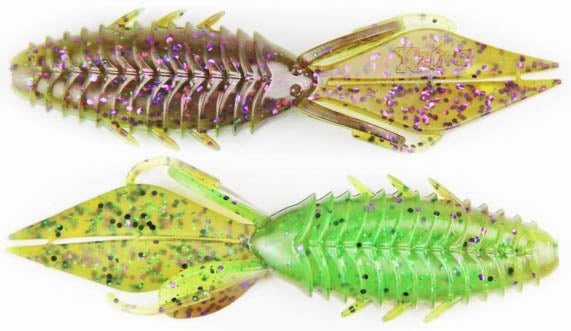 Xzone Adrenaline Bug 4 inch Soft Plastic Creature Bait 8 pack