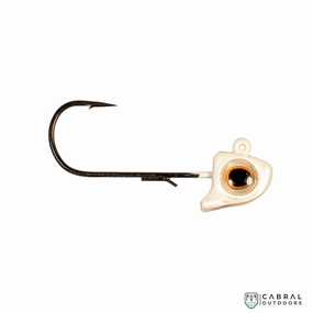 Zman Finesse Eyez Minnow Style Jigheads | Pearl | 3/0 | 3pcs/pack