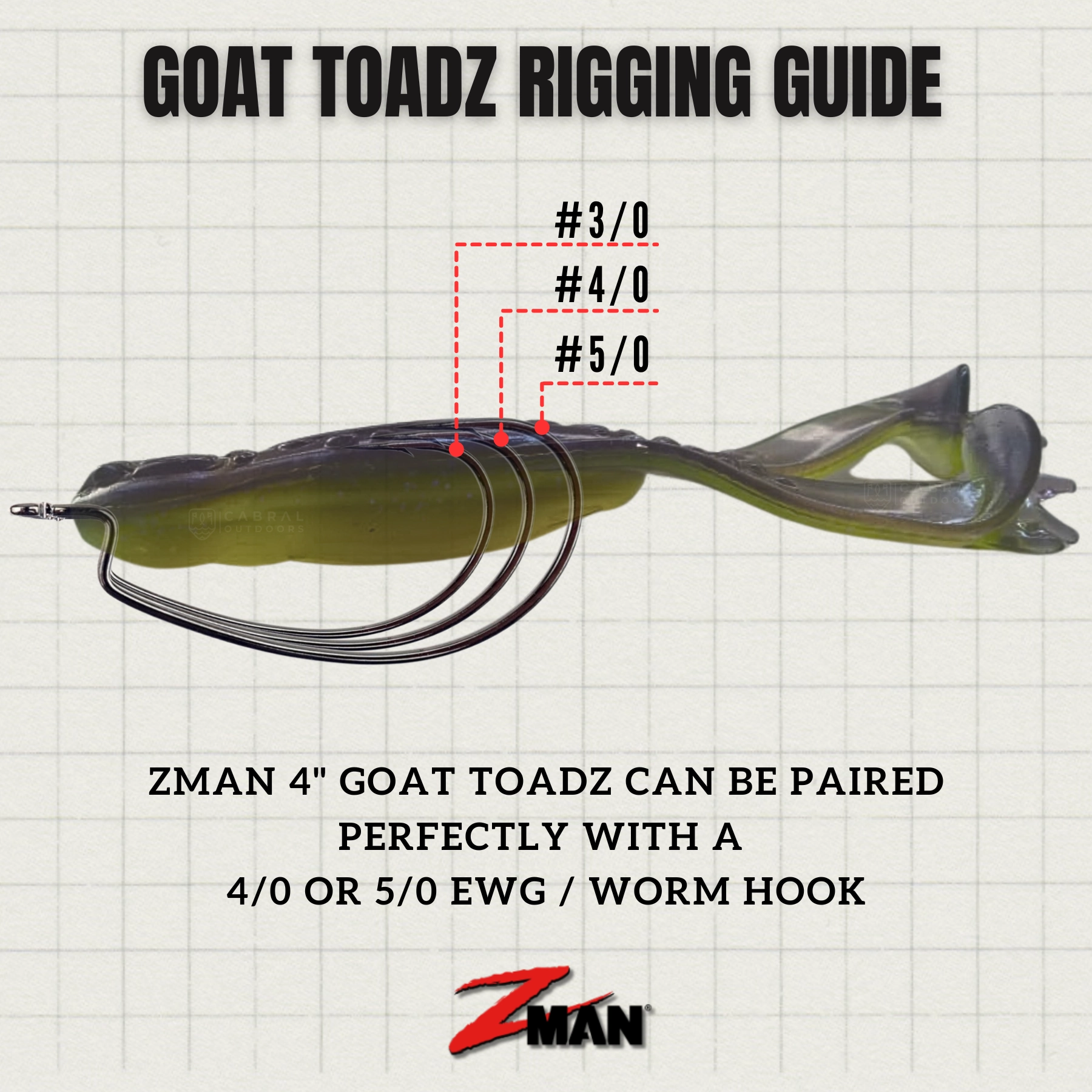 Zman Goat ToadZ 10X Tough ElaZtech 4inch/10cm | Pack of 3pcs